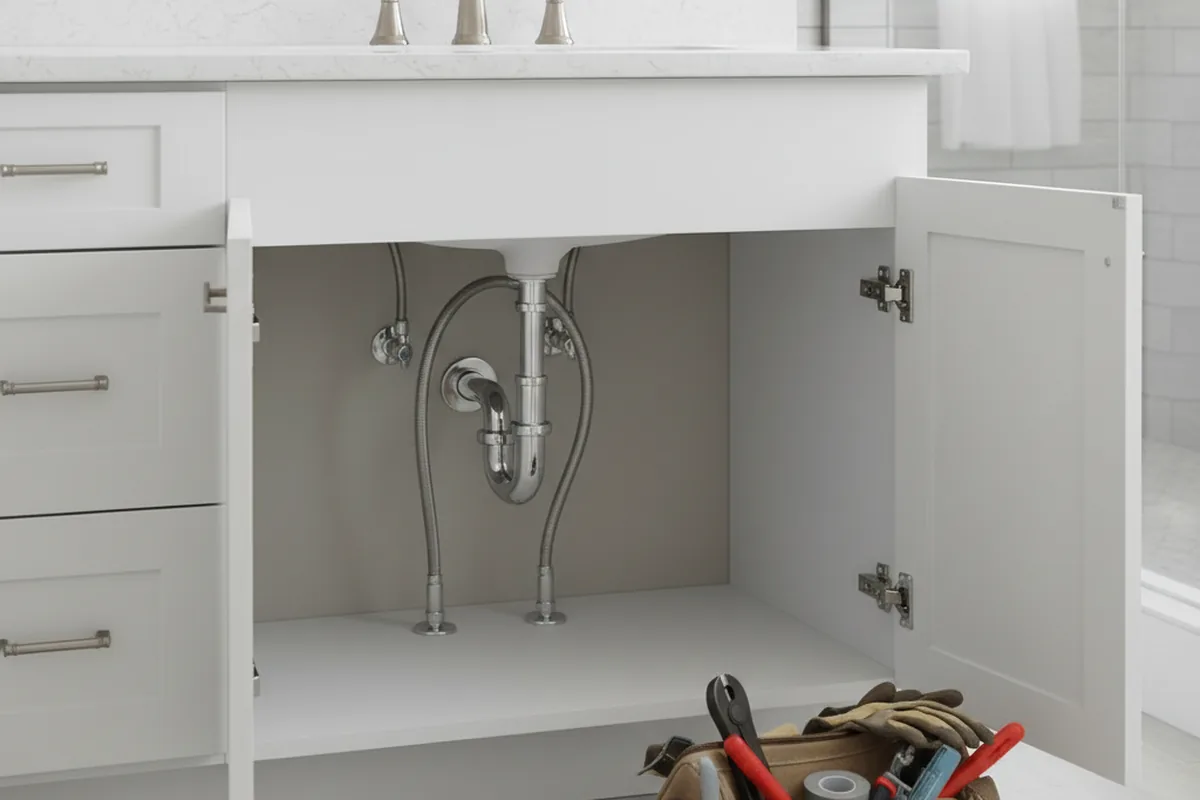 Finished fixture set after Gas Line Repair in Rillton
